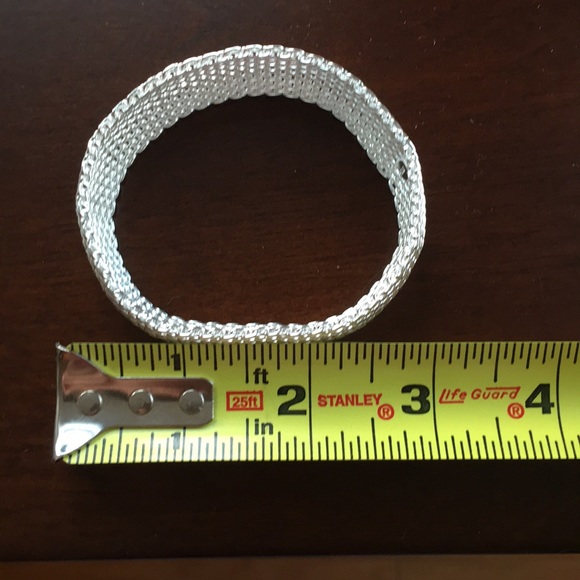 100% Sterling Silver Mesh Bracelet 925 - Picture 4 of 6